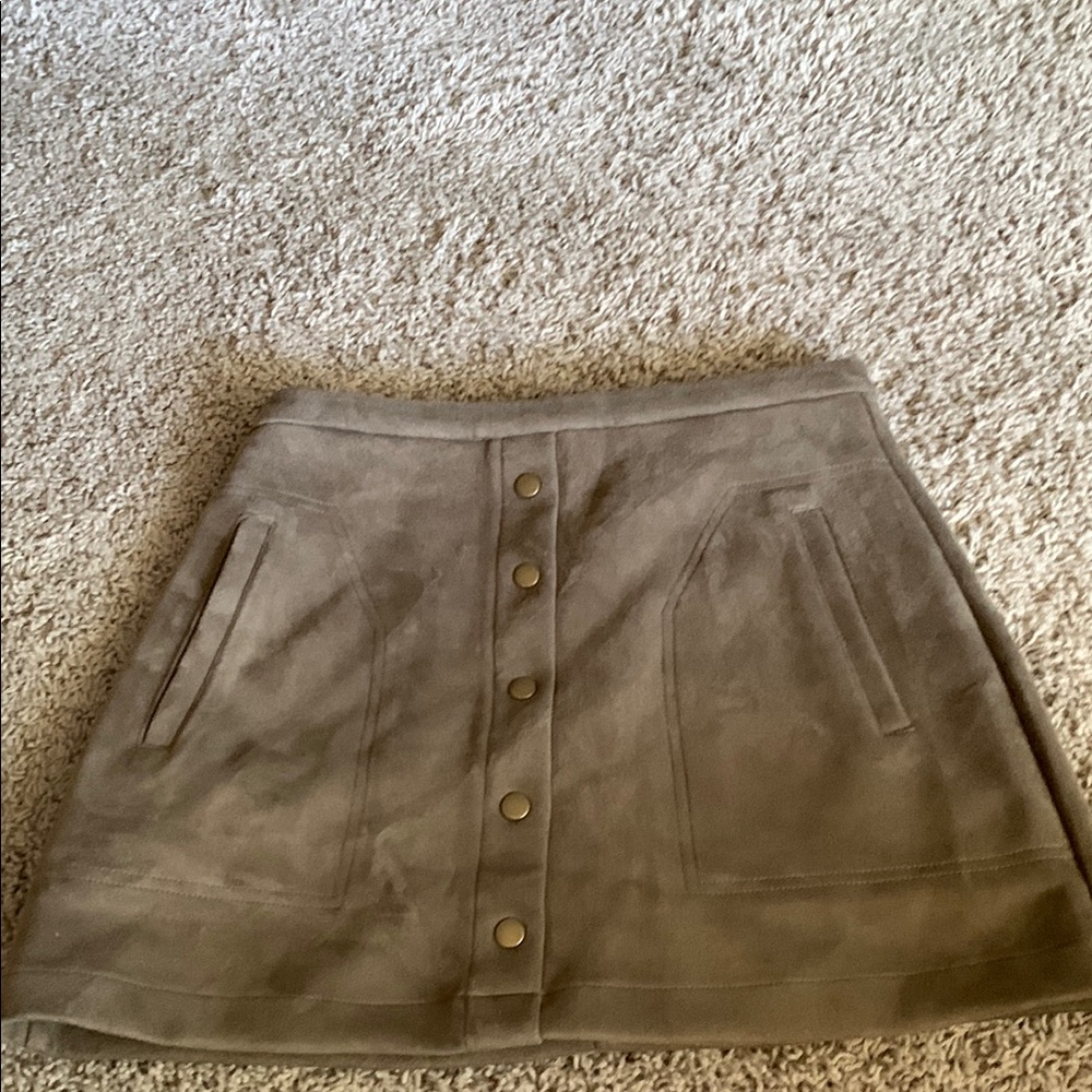 HYFVE Brown A-Line Mini Skirt Work